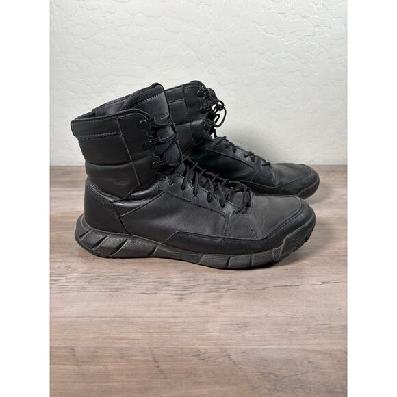Oakley Leather Light Assault Boots Black Men's Size 11- EUC - Picture 1 of 7